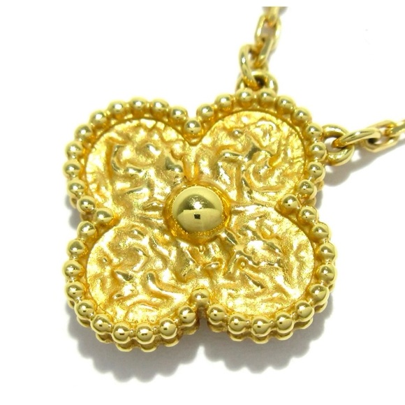 Van Cleef and Arels Vintage Alhambra Gold Clover Necklace - Picture 3 of 7
